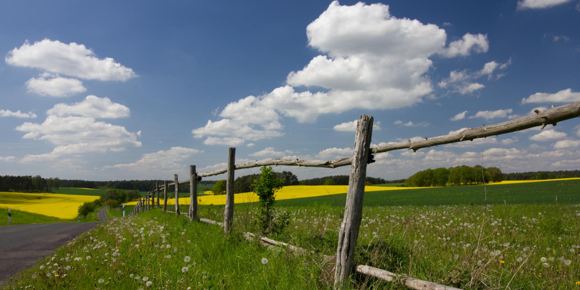 Hügellandschaft bei Garrey
