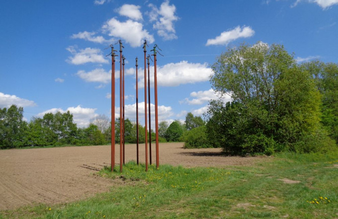 Kunstwerk "Ein Wasserfall für den Fläming"