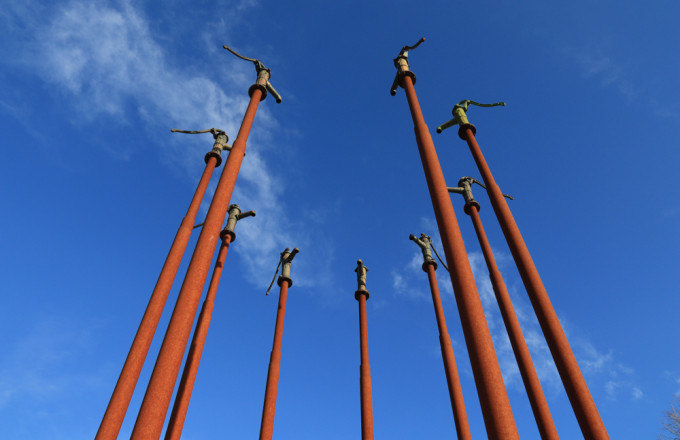 Kunstwerk "Ein Wasserfall für den Fläming"