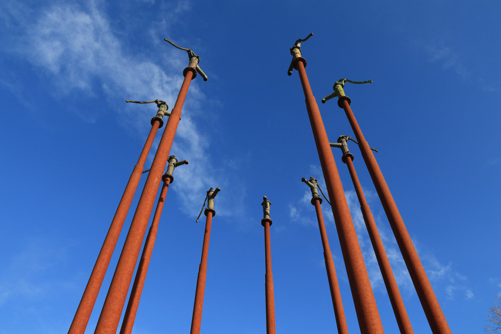 Kunstwerk "Ein Wasserfall für den Fläming"