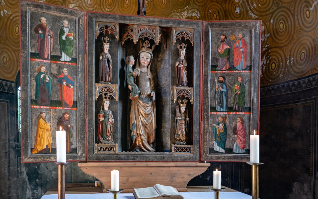 Altar in der Kirche in Buckau, Foto: Frank Burchert, Lizenz: Tourismusverband Fläming e.V.