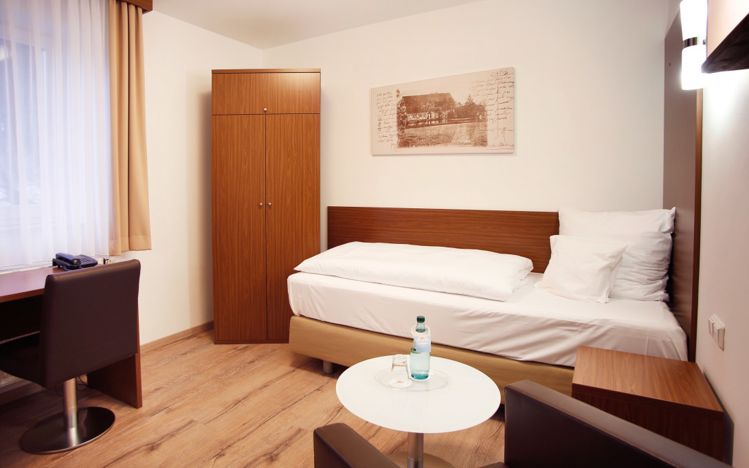 Einzelzimmer, Foto: K. Wünsche, Lizenz: Springbach-Mühle Belzig OHG