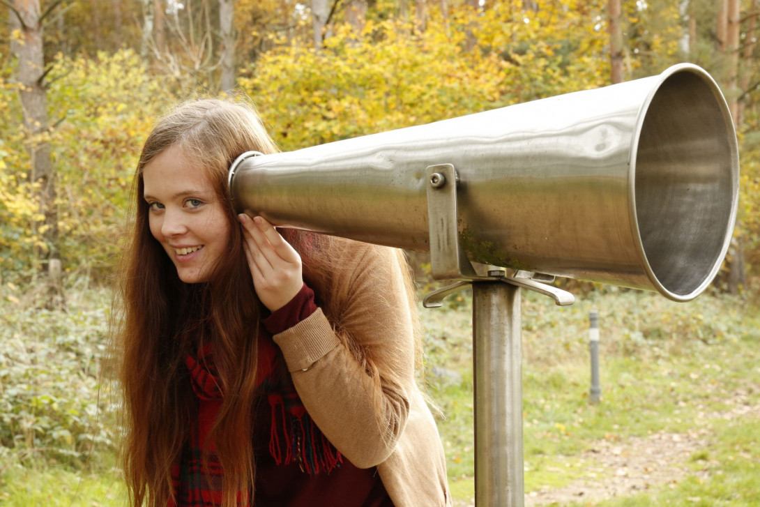 Hörtrichter auf dem Naturerlebnispfad, Foto: Steffen Bohl