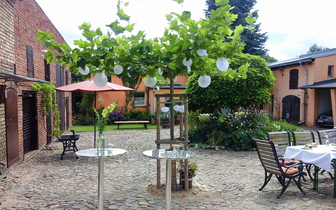 Innenhof des Cottage, Foto: Seyffarth-Bartsch GbR