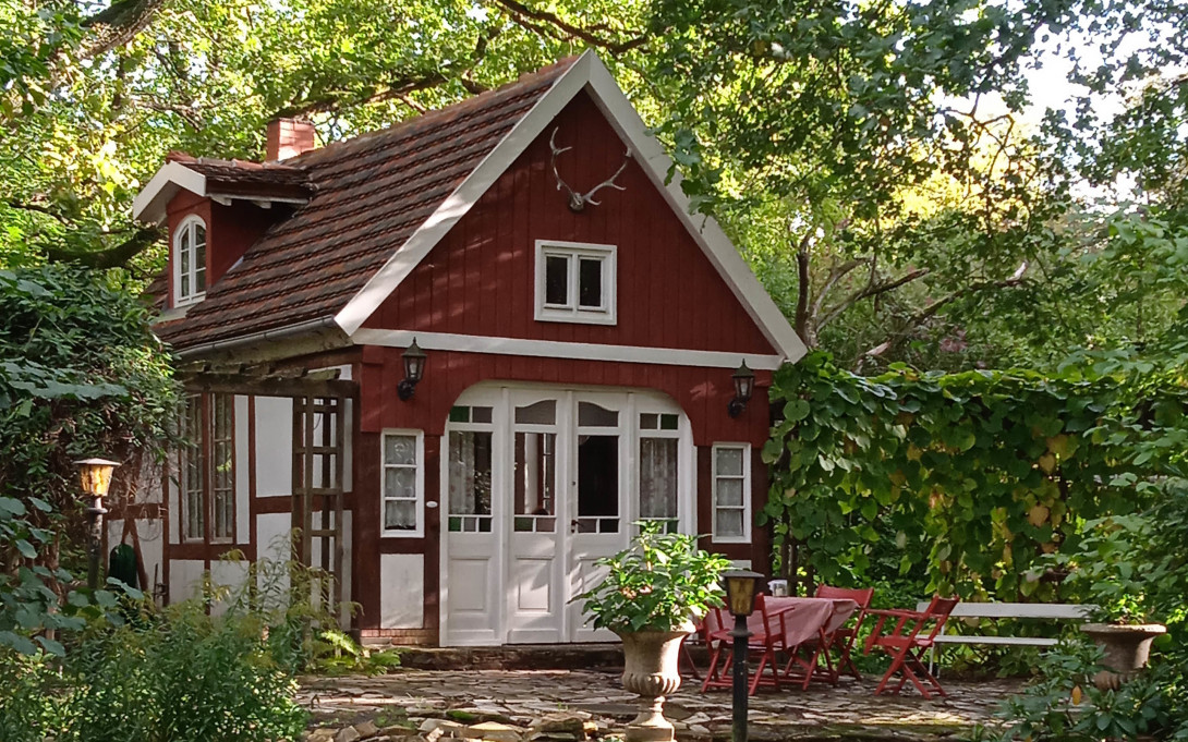 Gartenhaus der Waldpension Buchholzmühle, Foto: Martin Bahlmann, Lizenz: Waldpension Buchholzmühle