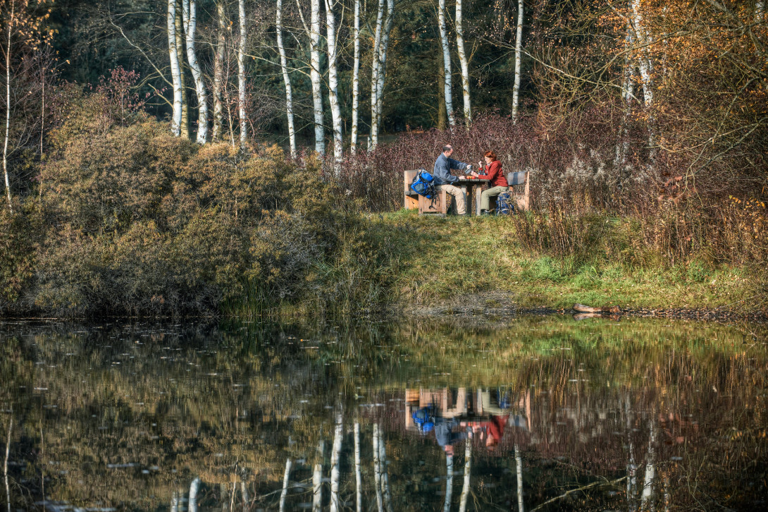 Rastplatz am "Kalkloch", Foto: Jürgen Rocholl/FACE, Lizenz: Naturparkverein Hoher Fläming e.V.