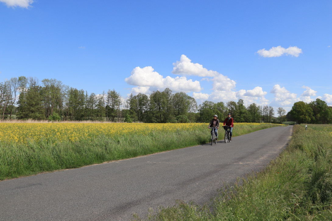 Radeln auf wenig befahrenen Nebenstraßen, Foto: Bansen-Wittig