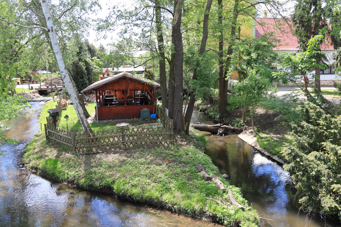 Blick auf die Komthurmühle Dahnsdorf, Foto: Bansen-Wittig