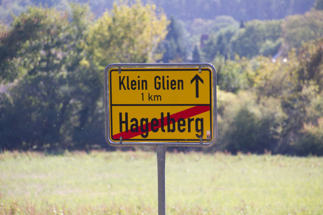 Ortsausgangsschild Hagelberg, Foto: Bansen-Wittig