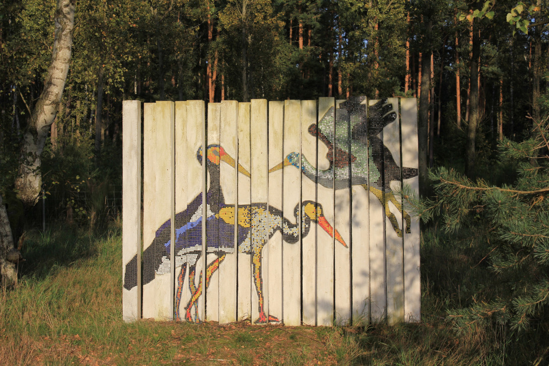 Kunstwerk "Schwarzstorch", Foto: Bansen-Wittig