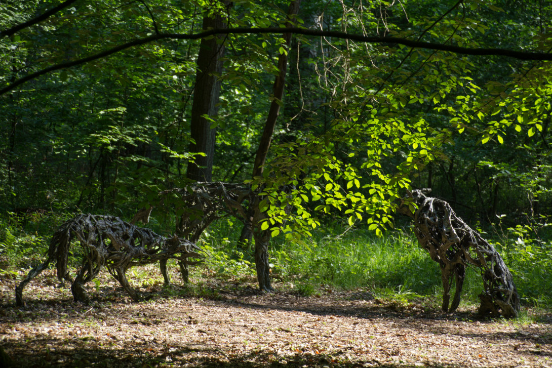 Kunstwerk Wölfe, Foto: Bansen-Wittig